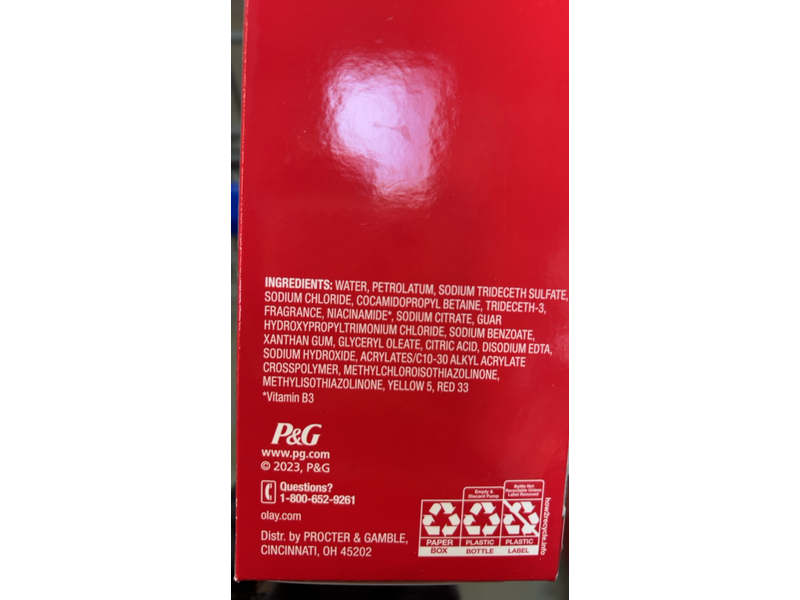 Olay Niacinamide Hydrating Body Wash, B3, 26 fl oz/768 mL