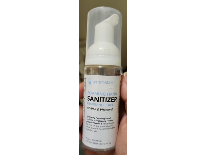 Symmetry Foaming Hand Sanitizer, Aloe & Vitamin E, 1.7 fl oz/50 mL