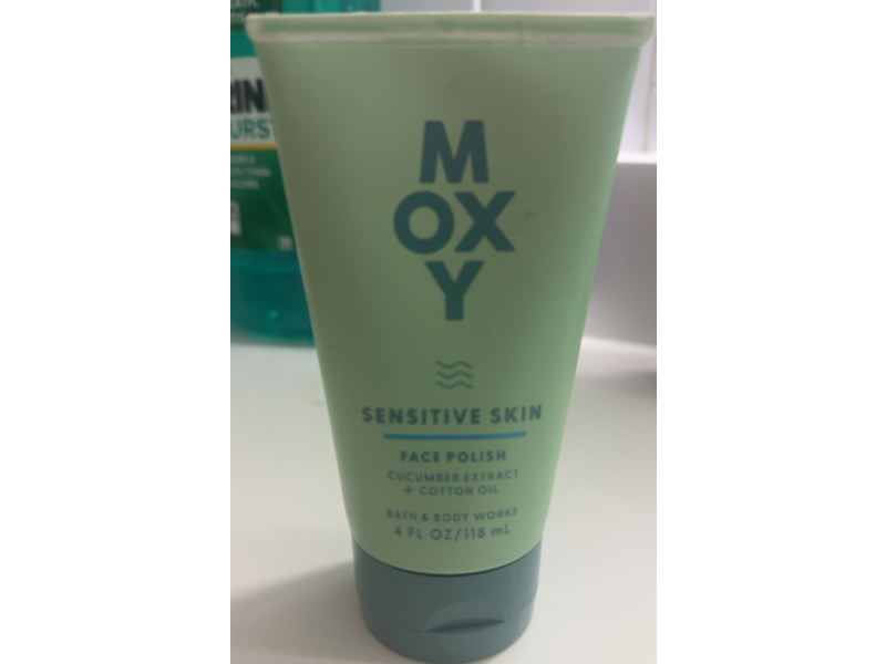 Bath & Body Works Moxy Sensitive Skin Face Polish, Cucumber Extract + Cotton Oil, 4 fl oz/118 mL