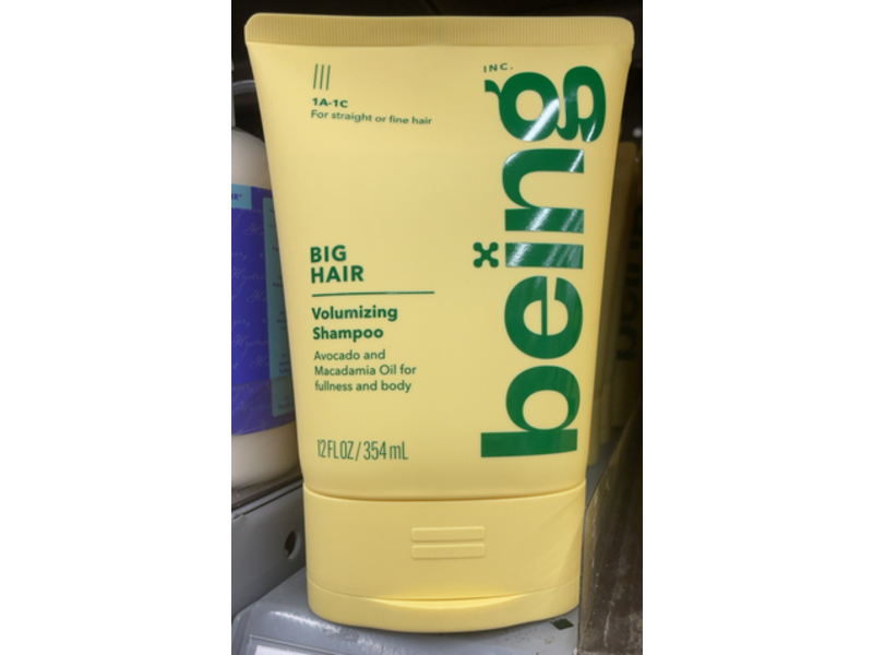 Being Haircare Big Hair Volumizing Shampoo, Avocado & Macadamia Oil, 12 fl oz/354 mL