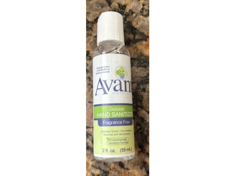 Avant Instant Hand Santizier, Fragrance Free, 2 fl oz/59 mL, Pack Of 24