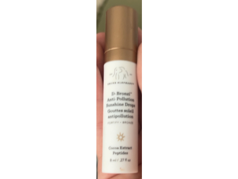 Drunk Elephant D-Bronzi Anti Pollution Sunshine Drops, Cocoa Extract & Peptides, 0.27 fl oz/8 mL