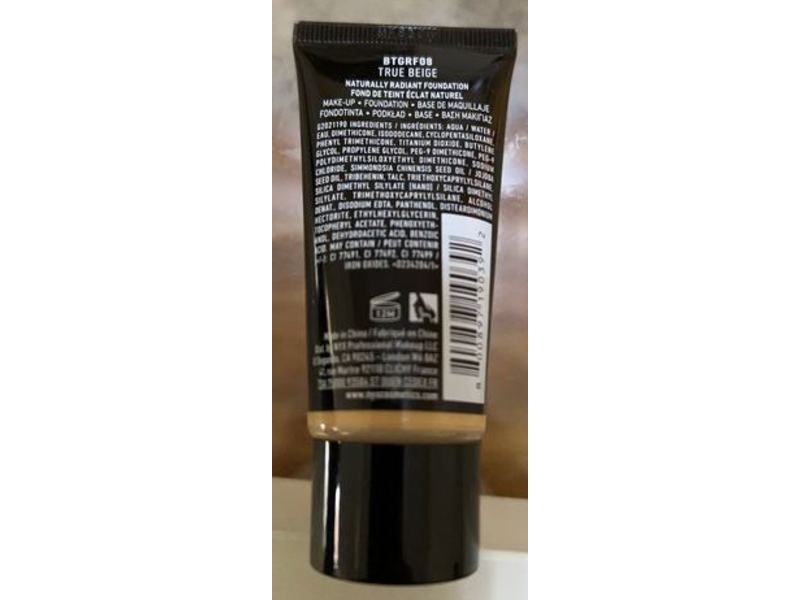 NYX Professional Makeup Born To Glow! Naturally Radiant Foundation, True Beige, 1.01 fl oz/30 mL