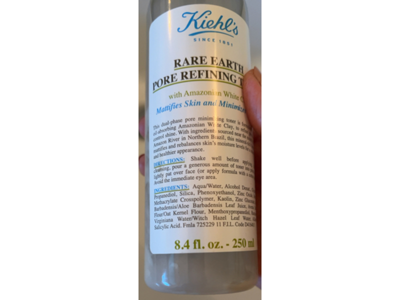 Kiehl's Rare Earth Pore Refining Tonic with Amazonian White Clay, 8.4 fl oz/250 mL