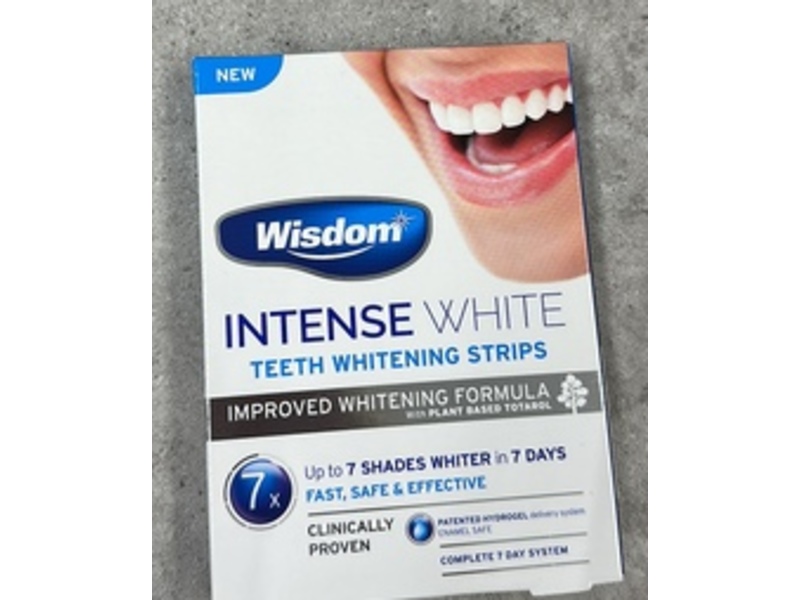 Wisdom Intense White Teeth Whitening Strips, 7 Count