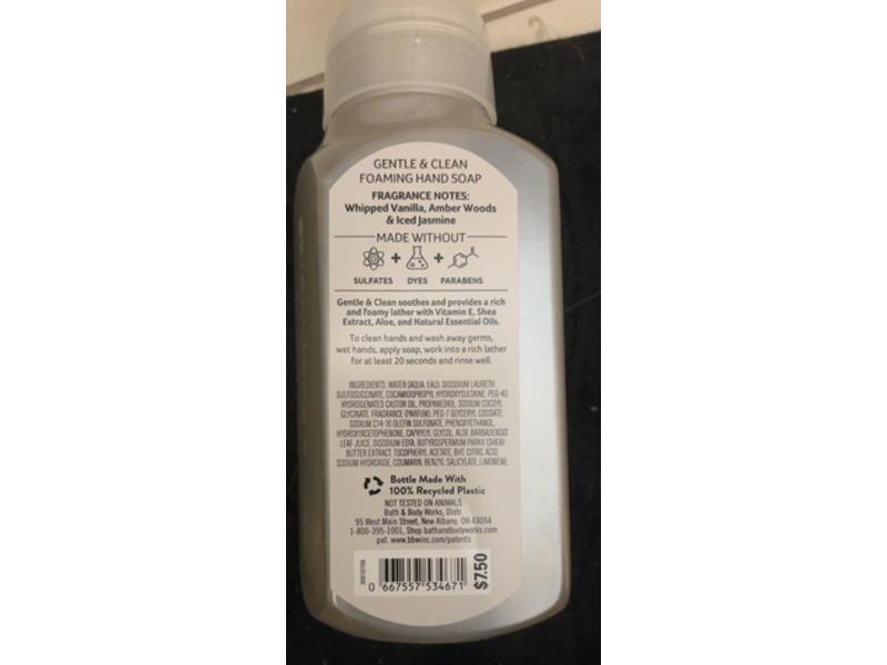 Bath & Body Works Vanilla Icicles Gentle & Clean Foaming Hand Soap, 8.75 fl oz/259 mL