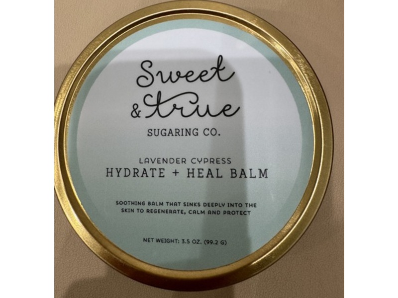 Sweet & True Sugaring Co. Hydrate + Heal Balm, Lavender Cypress, 3.5 oz/99.2 g