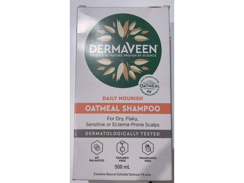 Dermaveen Daily Nourish Shampoo, Oatmeal, 500 mL