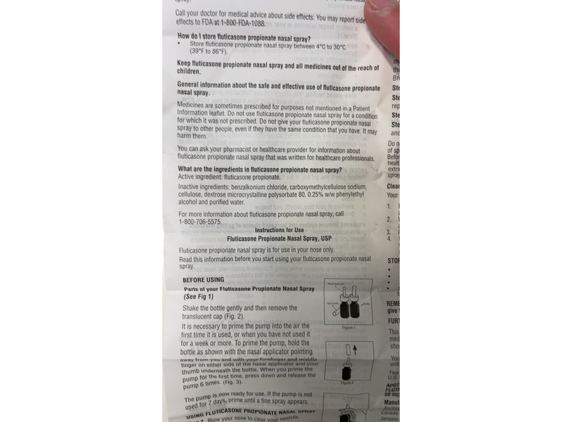 Fluticasone Propionate Nasal Spray USP 50 mcg per Spray, 16 g Apotex (RX)