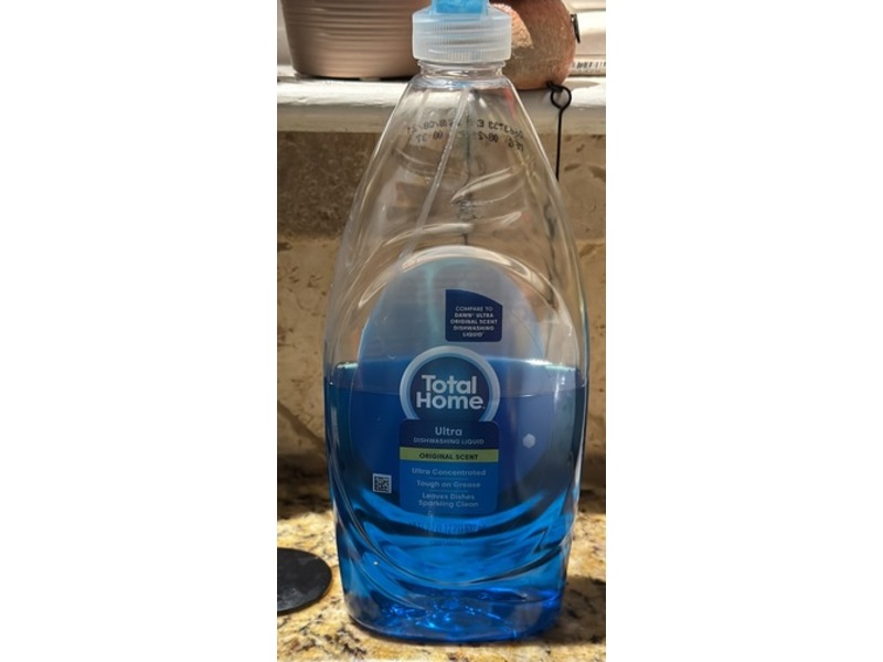 Total Home Ultra Dishwashing Liquid, Original Scent, 18 fl oz/532 mL