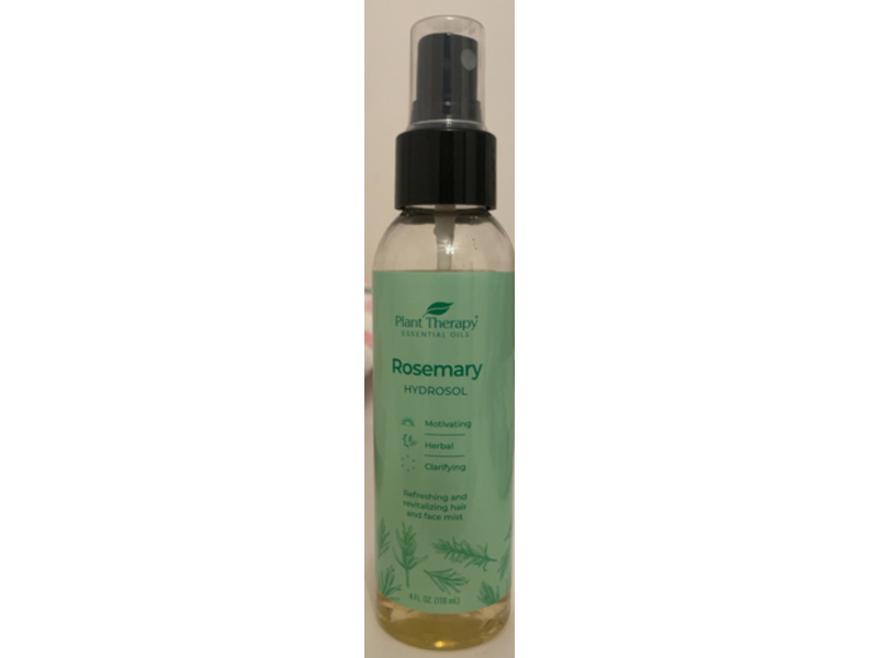 Plant Therapy Refreshing & Revitalizing Hair & Face Mist, Rosemary Hydrosol, 4 fl oz/118 mL
