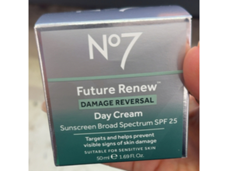 No7 Future Renew Damage Reversal Day Cream, SPF 25, 1.69 fl oz/50 mL