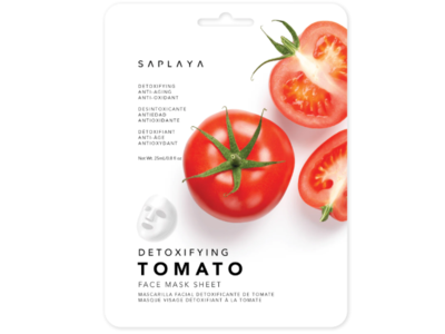 Saplaya Detoxifying Face Mask Sheet, Tomato, 0.8 fl oz/25 mL