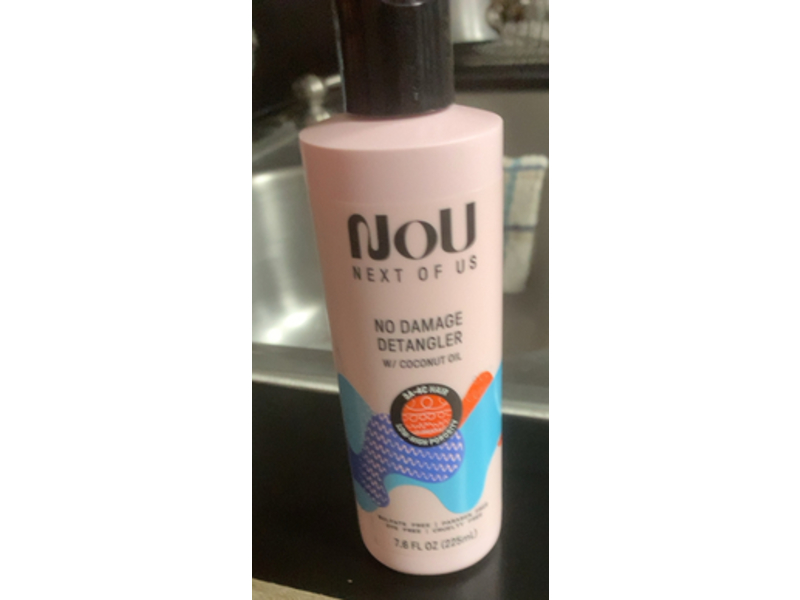 NOU No Damage Detangler, Coconut Oil, 7.6 fl oz/225 mL