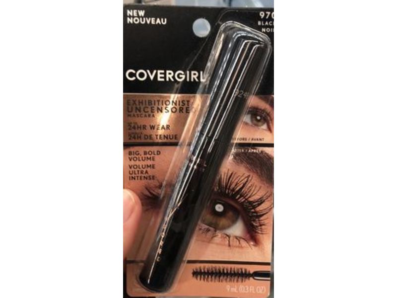CoverGirl Exhibitionist Uncensored Mascara, 970 Black, 0.3 fl oz / 9 mL