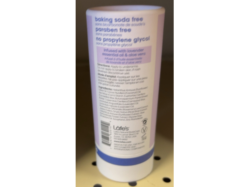 Lafe's Deodorant Stick, Lavender + Aloe, 2.25 oz/64 g