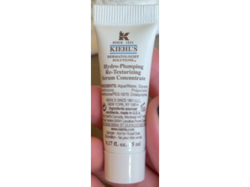 Kiehl's Hydro-Plumping Re-Texturizing Serum Concentrate, 0.17 fl oz/5 mL