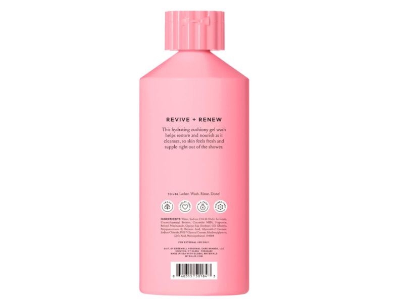 Billie Reviving+Renewing Body Wash, Retinol & Niacinamide, Revive, 18 fl oz