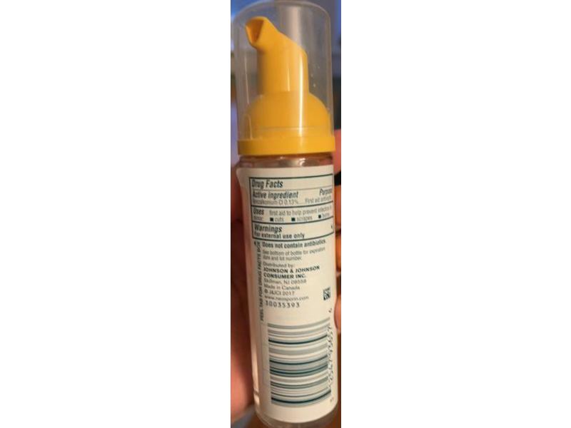 Neosporin First Aid Antiseptic Foaming Liquid, No Sting, 2.3 fl oz/68 mL, Pack Of 2