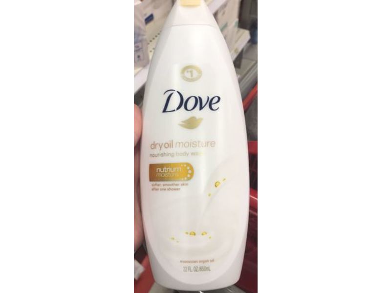 Dove Dry Oil Moisture Body Wash, 22 fl oz/650 mL, Pack Of 3