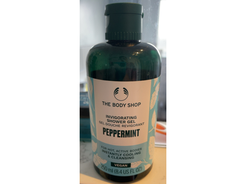 The Body Shop Invigorating Shower Gel, Peppermint, 8.4 fl oz/250 mL