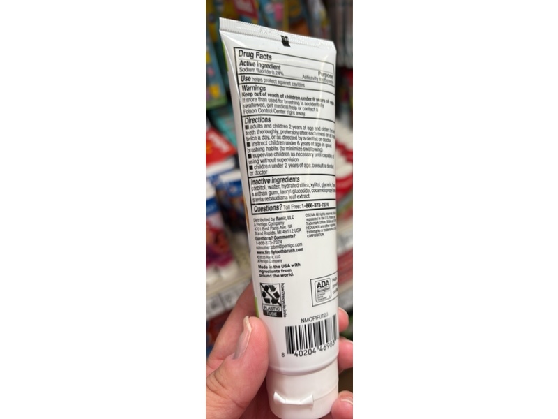 Firefly Kids Natural Fluoride Toothpaste, Bubble Gum, 4.2 oz/119 g