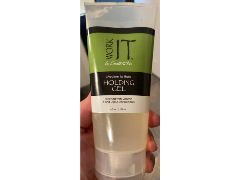 Create It Inc Work It Medium To Hard Holding Gel, Vitamin A & D + Antioxidants, 6 fl oz/177 mL