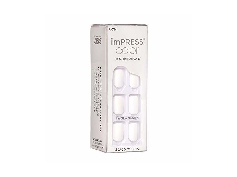 Impress Color Press-On Manicure Nail, Frosting, 30 Count
