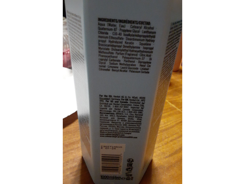 Schwarzkopf Fibre Clinix Hydrate Conditioner, 33.8 fl oz/1 L