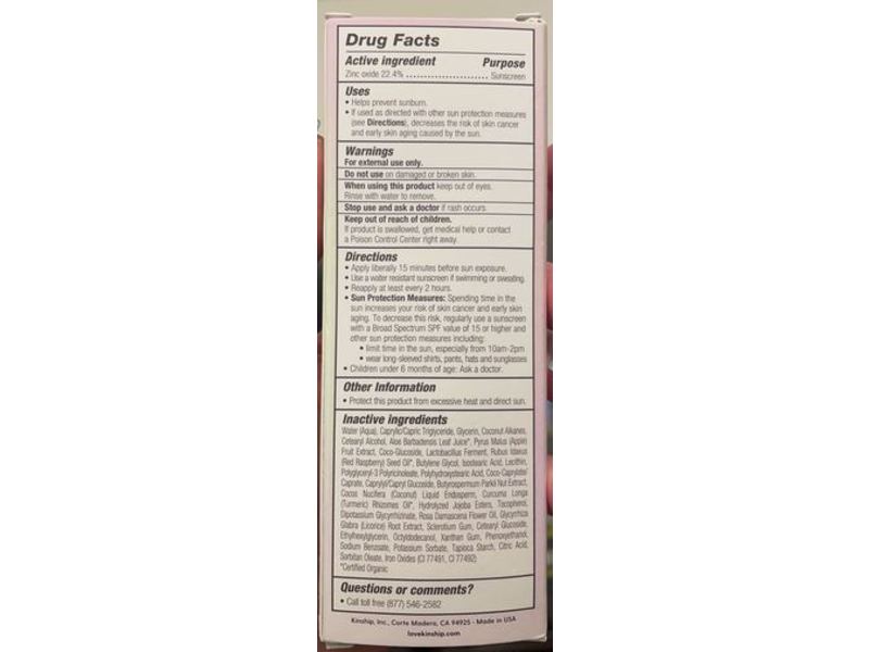 Kinship Self Reflect Rose Probiotic Moisturizing Zinc Oxide Sunscreen, SPF 32, 1.75 oz/50 g