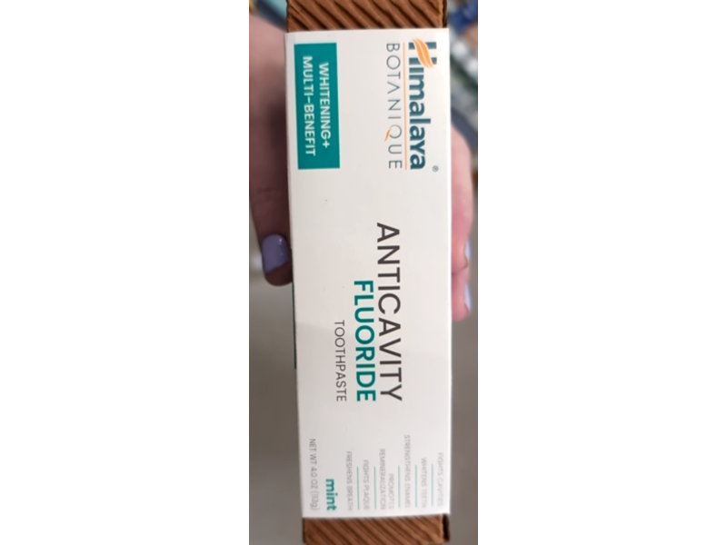 Himalaya Botanique Anticavity Fluoride Toothpaste, Mint Flavor, 4 oz/113 g