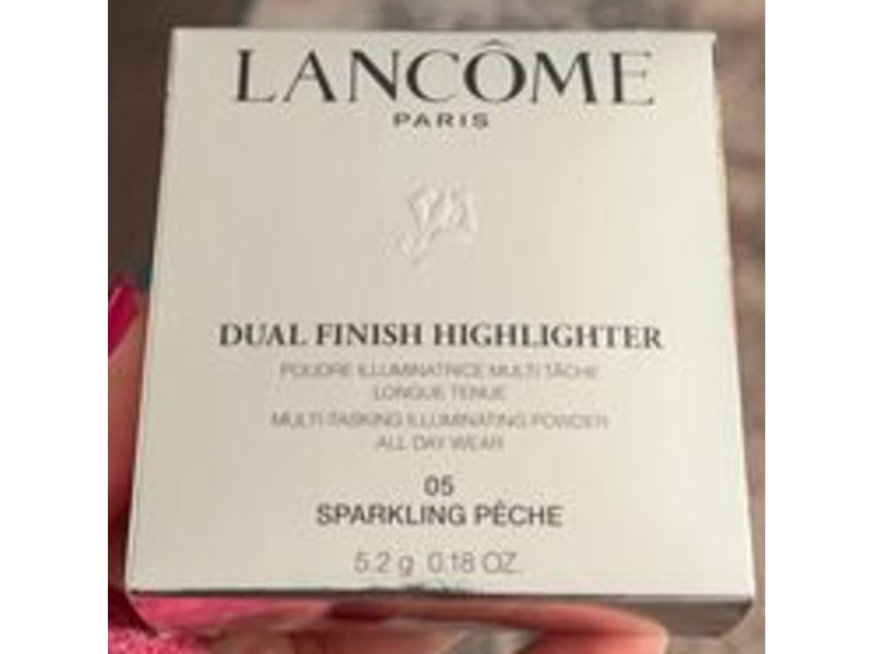 Lancome Dual Finish Highlighter, Sparkling Peche, 0.18 oz/5.2 g