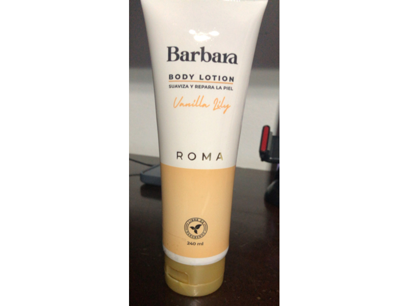 Barbara Roma Body Lotion, Vanilla Lily, 240 mL