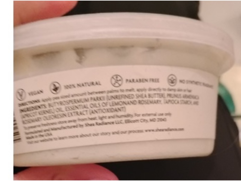 Shea Radiance Pure Whipped Raw Shea Butter, Apricot Oil, 5 oz