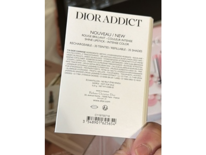 Dior Addict The Shine Lipstick, 716 Dior Cannage, 0.75 g