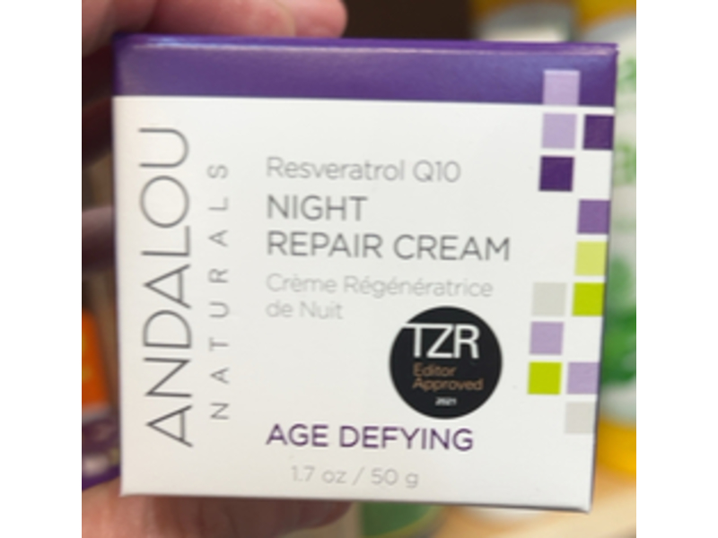 Andalou Naturals Age Defying Resveratrol Q10 Night Repair Cream, 1.7 oz/50 g