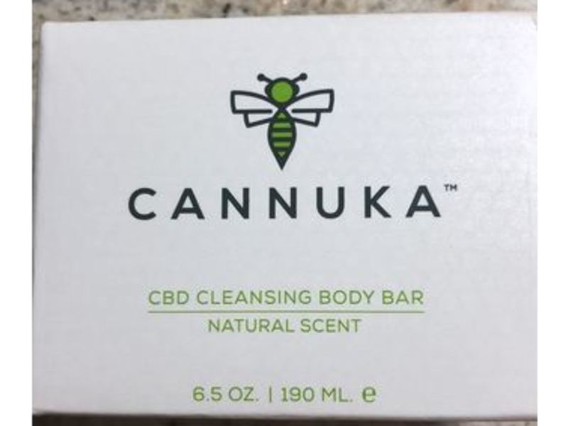 Cannuka CBD Cleansing Body Bar, Natural Scent, 6.5 oz/190 mL