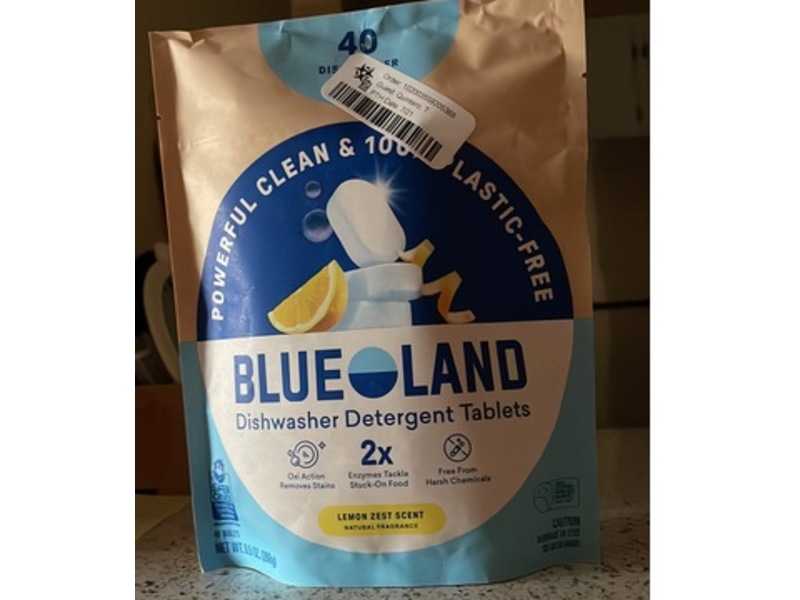 Blueland Dishwasher Detergent Tablets, Lemon Zest, 40 Loads, 9.5 oz/268 g
