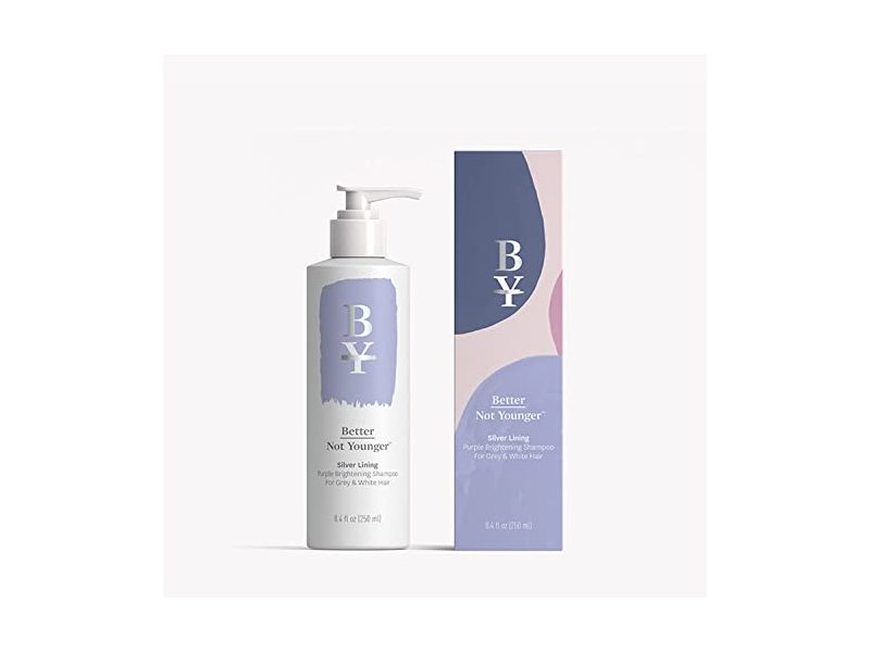 Better Not Younger Silver Lining Purple Brightening, Volumizing, Strengthening Shampoo for Grey & White Hair, 8.4 Fl Oz