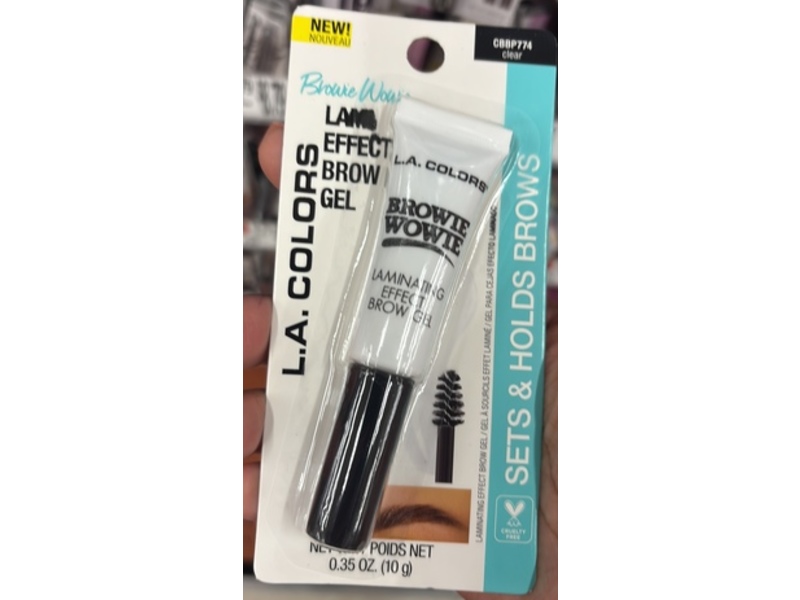 L.A. Colors Browie Wowie Laminating Effect Brow Gel, Clear, 0.35 oz/10 g