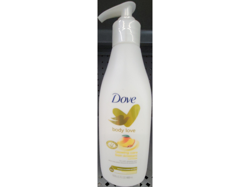 Dove Body Love Glowing Care Body Lotion, Mango & Almond Butter, 13.5 fl oz/400 mL