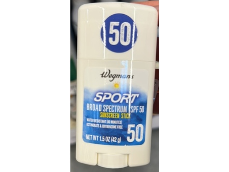 Wegmans Sport Broad Spectrum Sunscreen Stick, SPF 50, 1.5 oz/42 g
