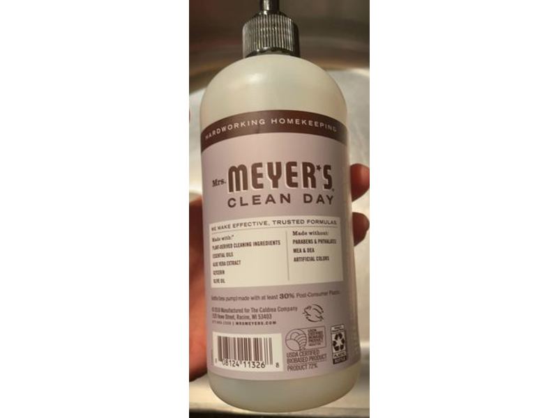 Mrs. Meyer's Clean Day Hand Soap, Lavender Scent, Olive Oil & Aloe Vera, 16 fl oz/473 mL