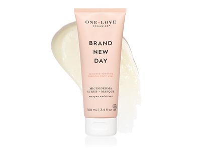 One Love Organics Brand New Day Microderma Scrub + Masque, 3.4 fl oz/100 mL
