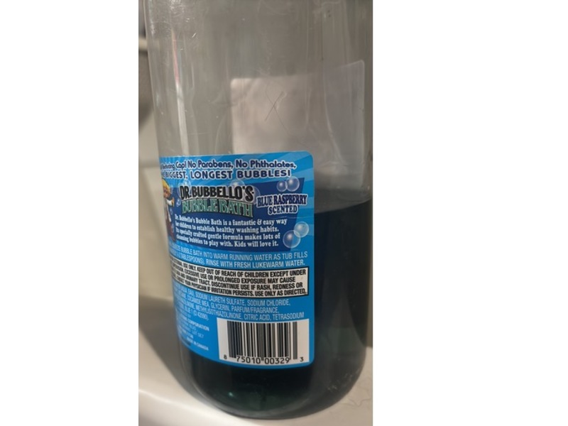 Dr. Bubbello's Bubble Bath, Blue Raspberry Scented, 33.8 fl oz/1 L