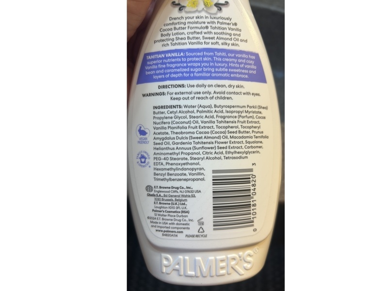 Palmer's Daily Body Lotion, Tahitian Vanilla, 20 fl oz/591 mL