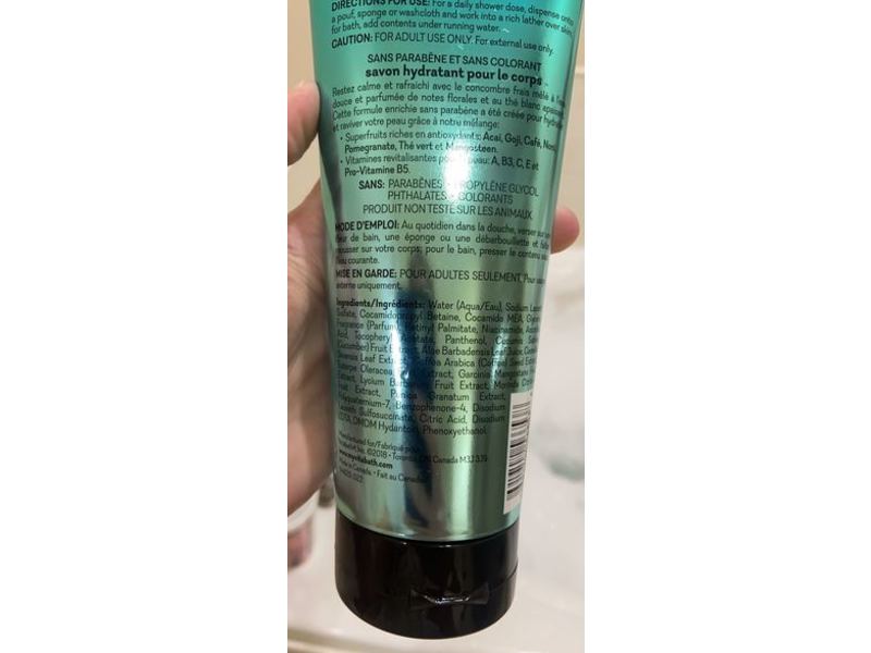 Vitabath Body Wash, Cucumber & White Tea, 10 fl oz/296 mL