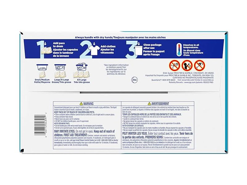 Tide Free & Gentle Laundry Detergent Pods, Unscented, 30 oz/82 g, 152 Pacs