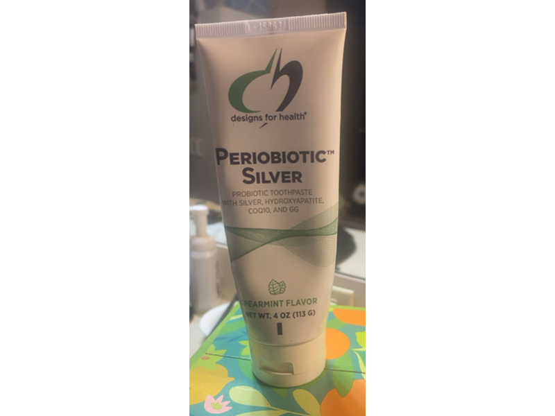 Designs For Health Periobiotic Silver Toothpaste, Spearmint, 4 oz/113 g