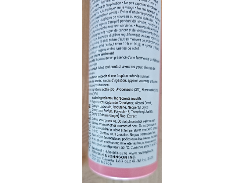 Neutrogena Invisible Daily Defense Body Mist Sunscreen, SPF 50 +, 141 g